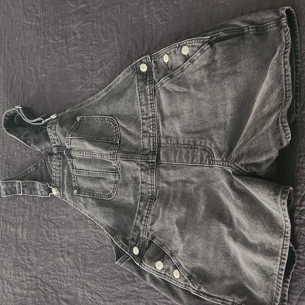 Old Navy Charcoal Denim Overalls